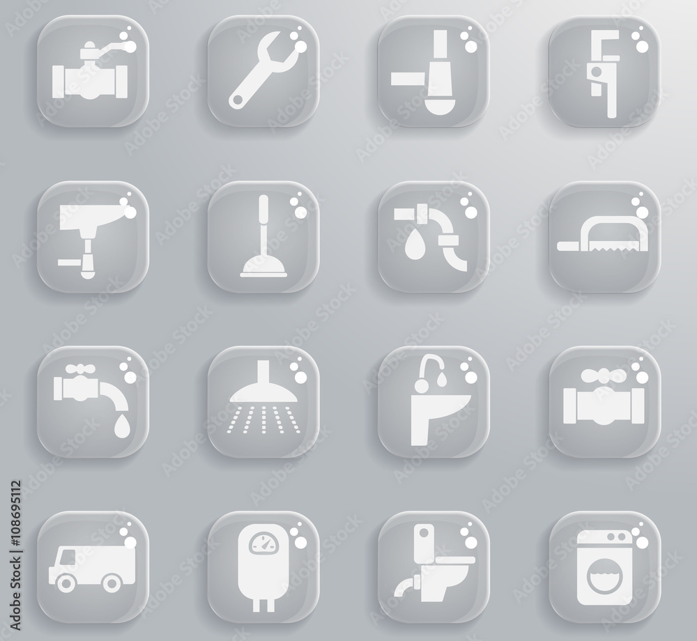 plumbing service icon set plumbing service icon set