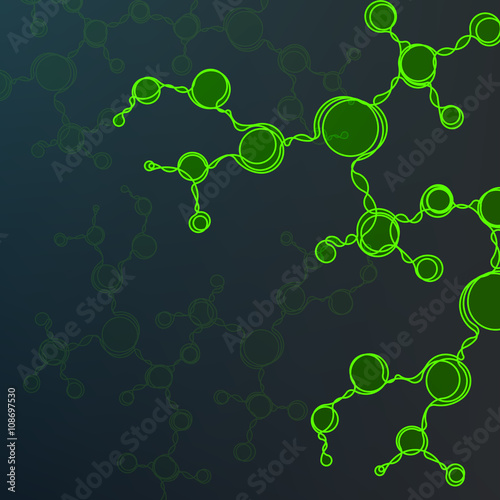 Futuristic dna, abstract molecule