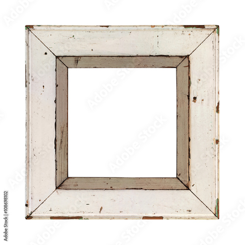 Wooden frame on a white background incl. clipping path.