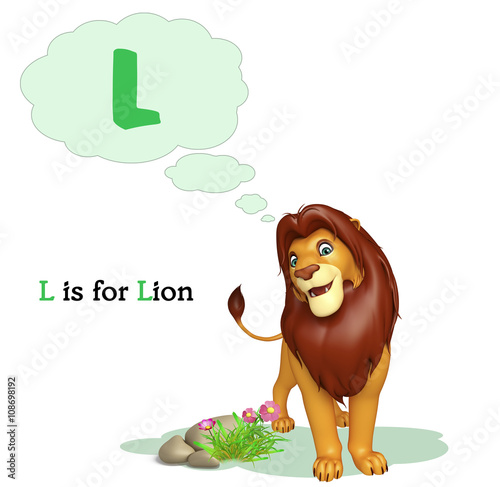 Lion  with alphabet