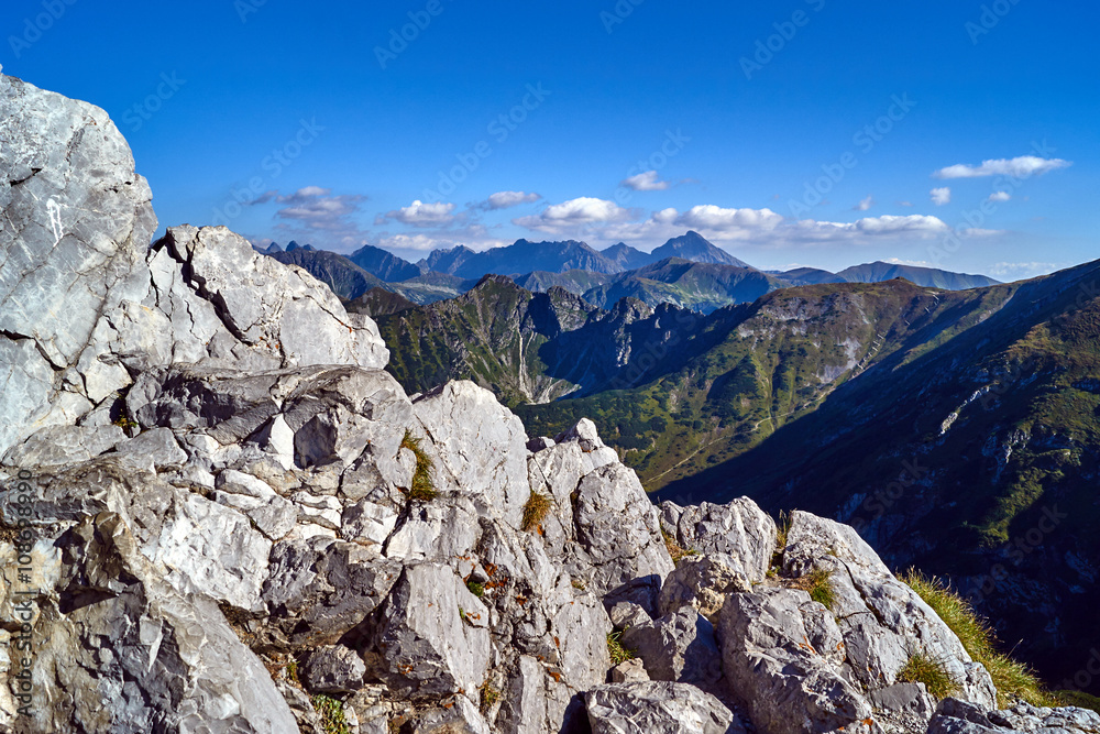 The rocky peaks of the High Tatras mountains in Poland. The rocky peaks of the High Tatras mountains in Poland.