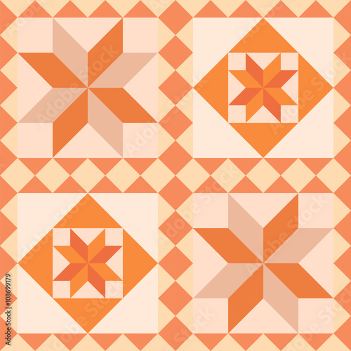 Abstract pattern in patchwork style. Seamless vector.