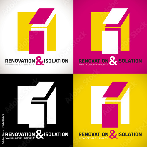 artisan rénovation isolation bâtiment logo