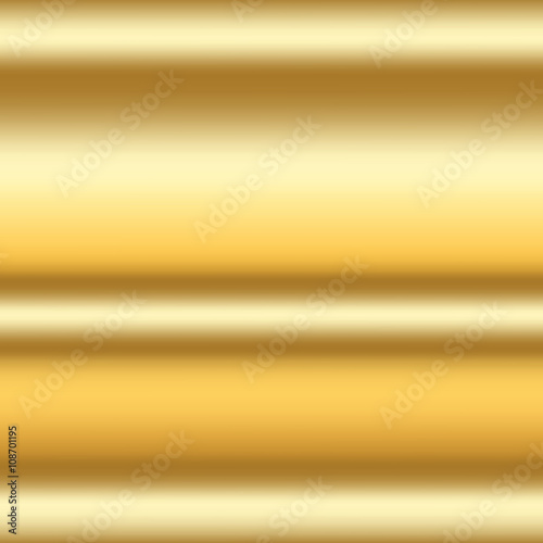 Gold texture. Golden gradient smooth material background. Textured bright metal with light, shiny. Metallic blank backdrop decorative pattern. Abstract art for banner, invitation. Vector Illustration.