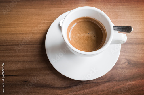 Cup of freshly brewed espresso coffee © evannovostro