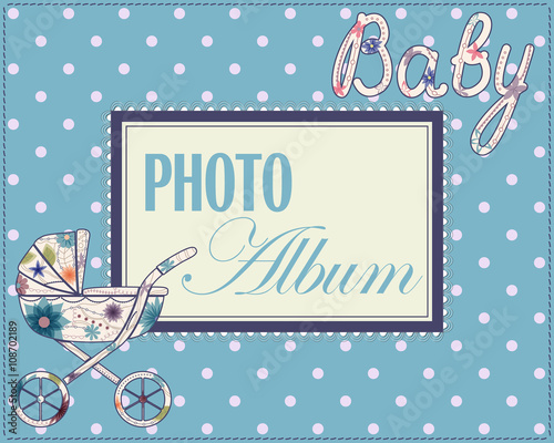Baby photo album cover