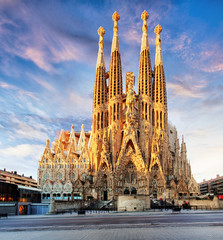 Wandcirkels Barcelona Sagrada Familia gevel in Barcelona  © TTstudio