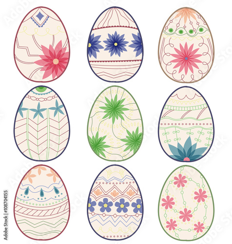 Vintage easter eggs