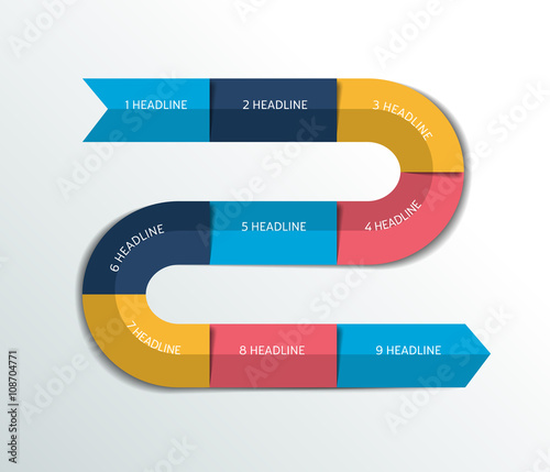 Process infographics options banner, template, scheme, chart, text layout. Step by step design. Vector illustration.