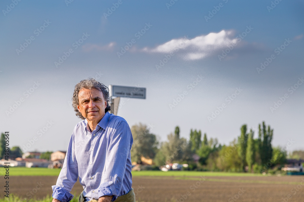 man in the countryside