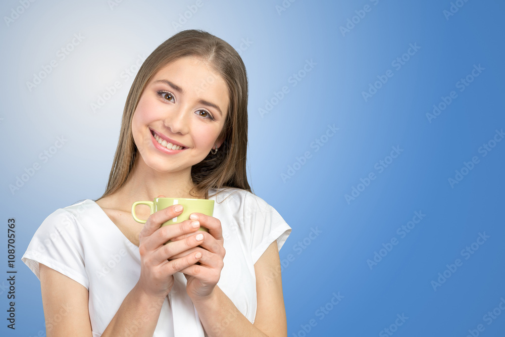 Business woman portrait with cup Business woman portrait with cup
