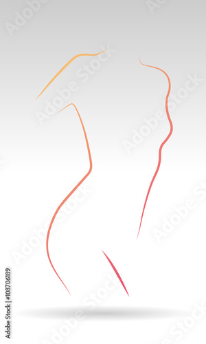 Wellness-Icon - Silhouette von einer Frau