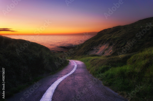 Road down to Azkorri beach © mimadeo