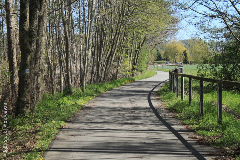 Obraz premium Frühling am Havelradweg / Havelradweg bei Phöben