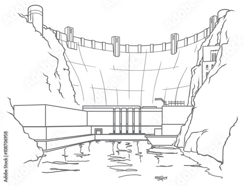 Dam Drawing Vector Images over 370