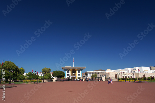 Qasr Al Alam, ceremonial palace of Sultan Qaboos in Muscat, Oman photo