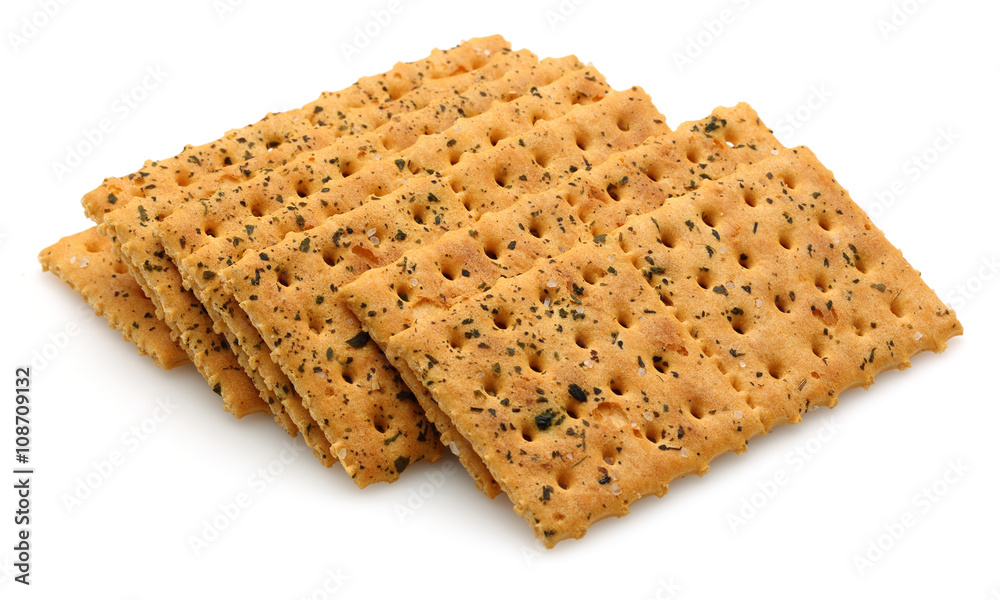 Crackers with tomato and basil Crackers with tomato and basil