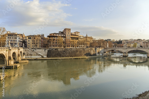 Tiber River in Rome  Italy