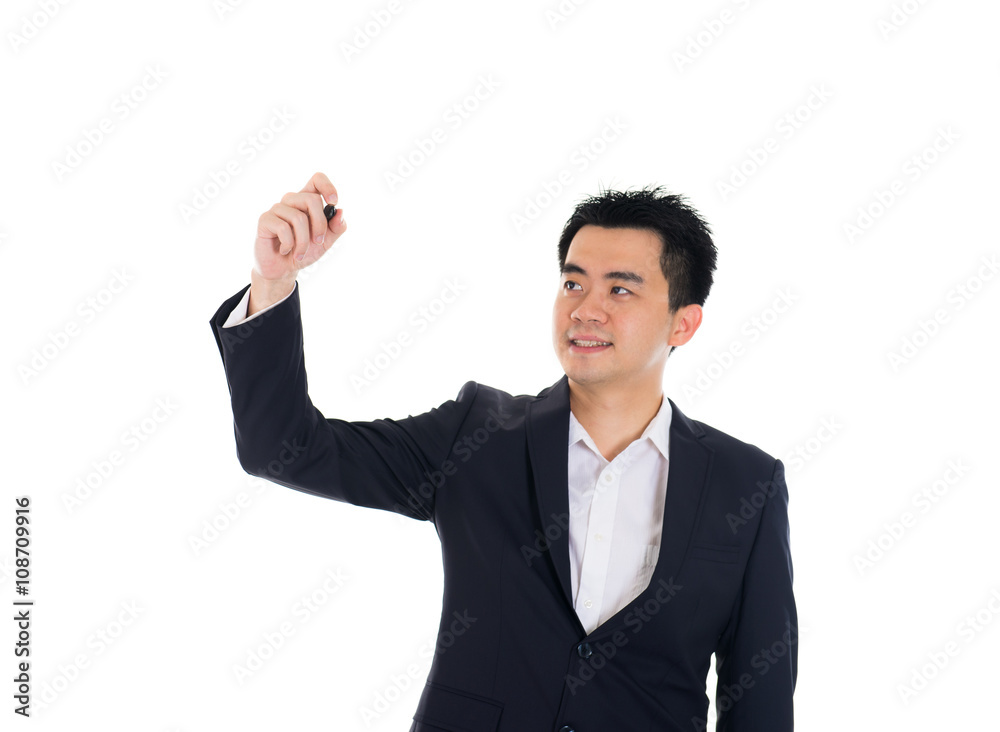 male writing something on glass board with marker male writing something on glass board with marker
