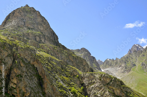 Winding mountain silhouette summer in the Caucasus © thirteenth_marta