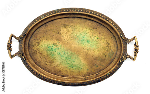 Antique bronze tray