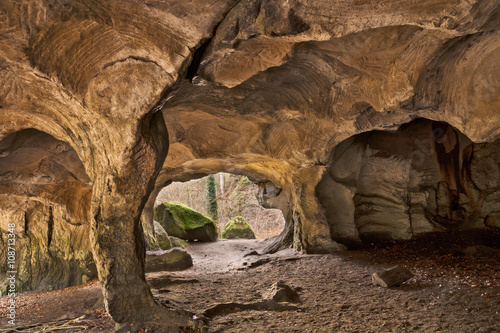 Höhle in Luxemburg. Wandern im Müllerthal photo