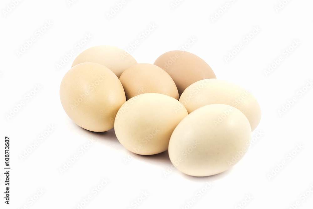 eggs isolated on white background