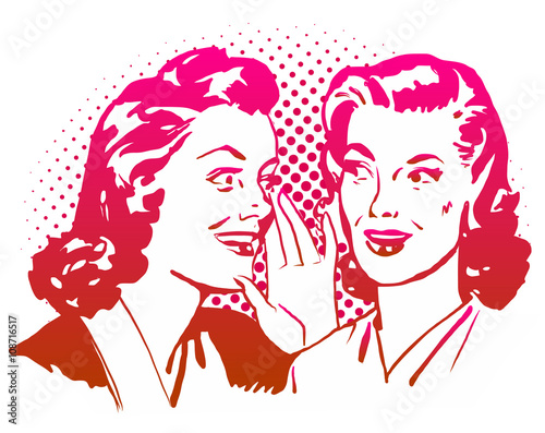 Vintage Gossip Girls Artwork.