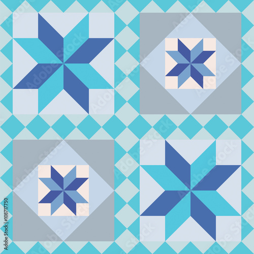 Abstract pattern in patchwork style. Seamless vector.