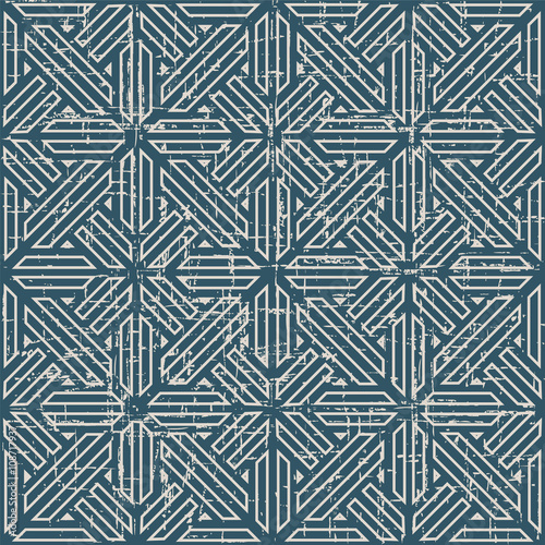 Seamless worn out antique background 305_cross geometry line