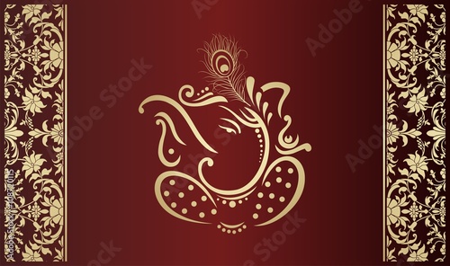 Ganesha, wedding card, royal Rajasthan, India