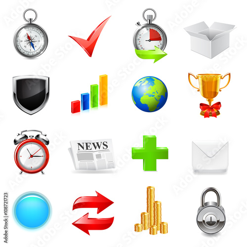 Web icon set. Vector