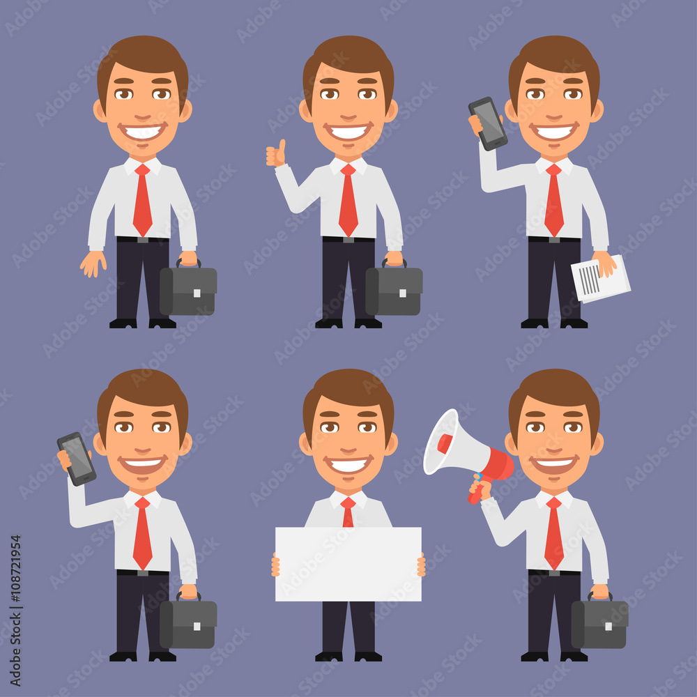 Businessman Holds Different Objects Businessman Holds Different Objects