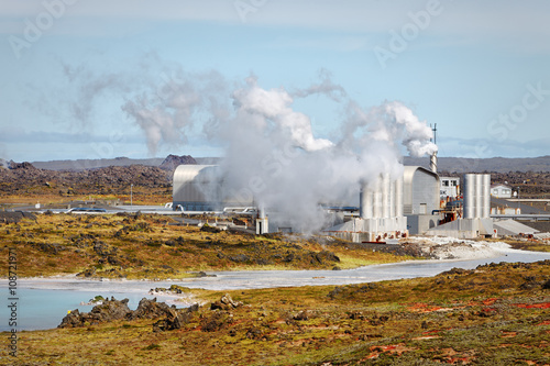 Geothermal field of Gunnuhver, Reykjanes Geothermal Power Plant, Iceland