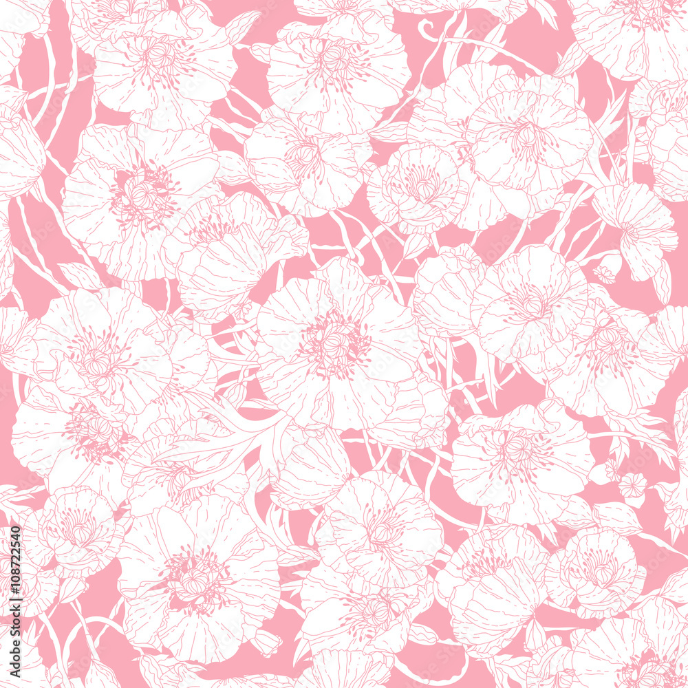 Vector Pastel Floral Frame. 