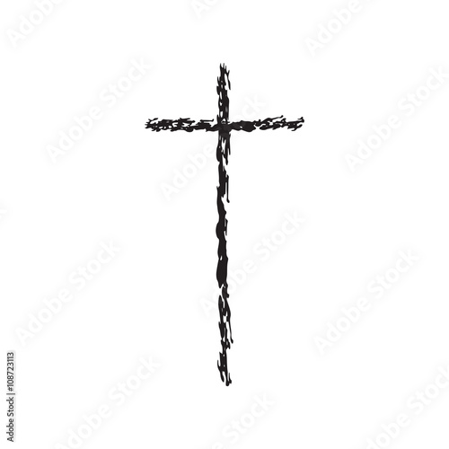 Christian cross grunge vector illustration