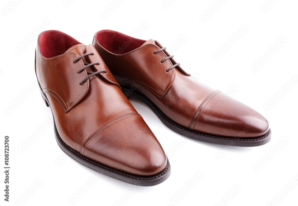 Classic brown mans leather shoes