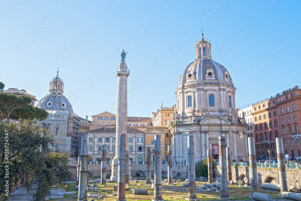 Fototapeta premium Trajan's Forum in Rome, Italy