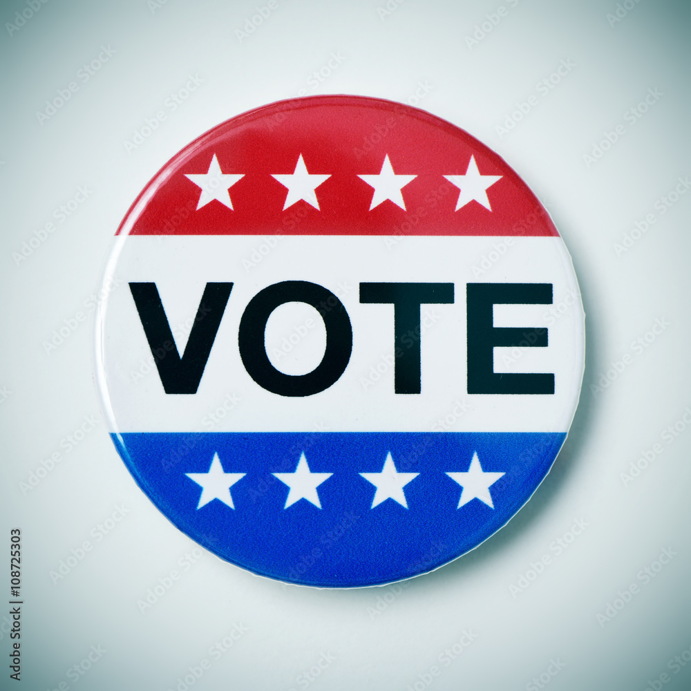 vote badge for the United States election vote badge for the United States election