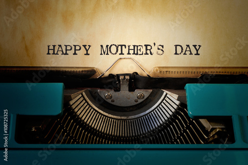 typewriter and text happy mothers day