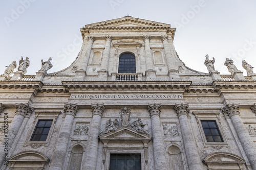 Exterior of San Giovanni dei Fiorentini in Rome, Italy