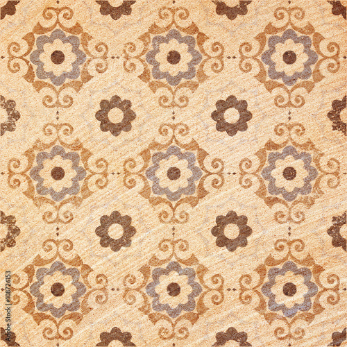 Decorative brown sand stone tile background