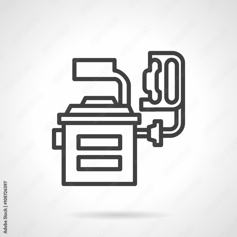Wheel balancing service black line vector icon Wheel balancing service black line vector icon