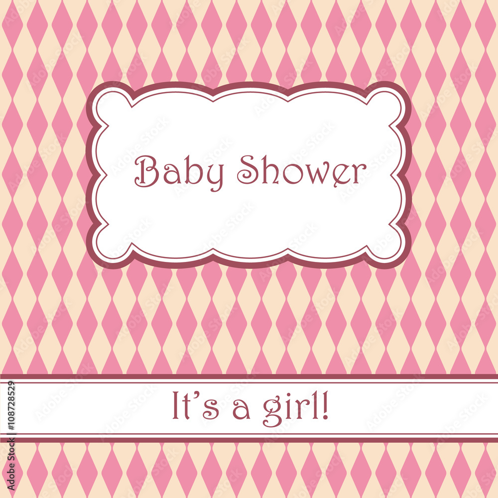 Background with rhombuses pattern baby shower
