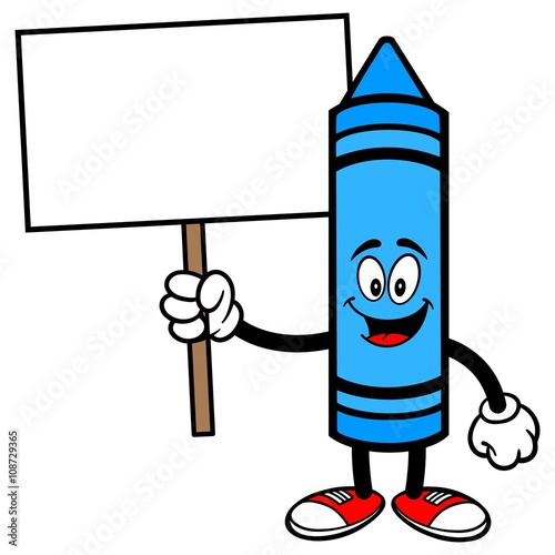 Crayon with a Sign