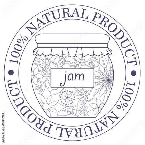 Natural product stamp with jam