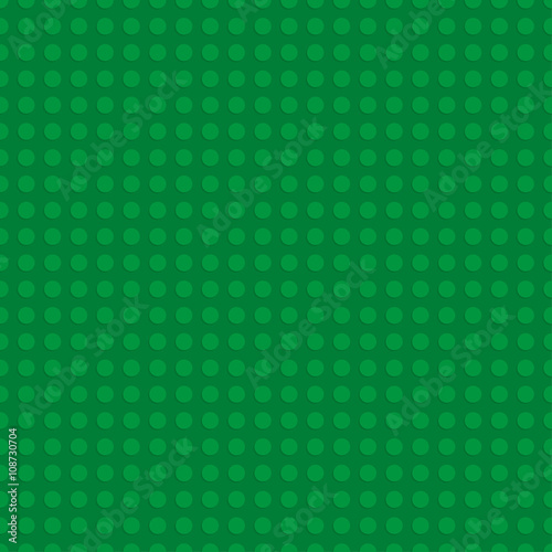 Green plastic construction plate. Seamless pattern background. Vector illustration