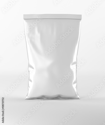 white foil bag