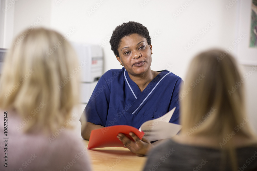 Doctor talking with patients Doctor talking with patients