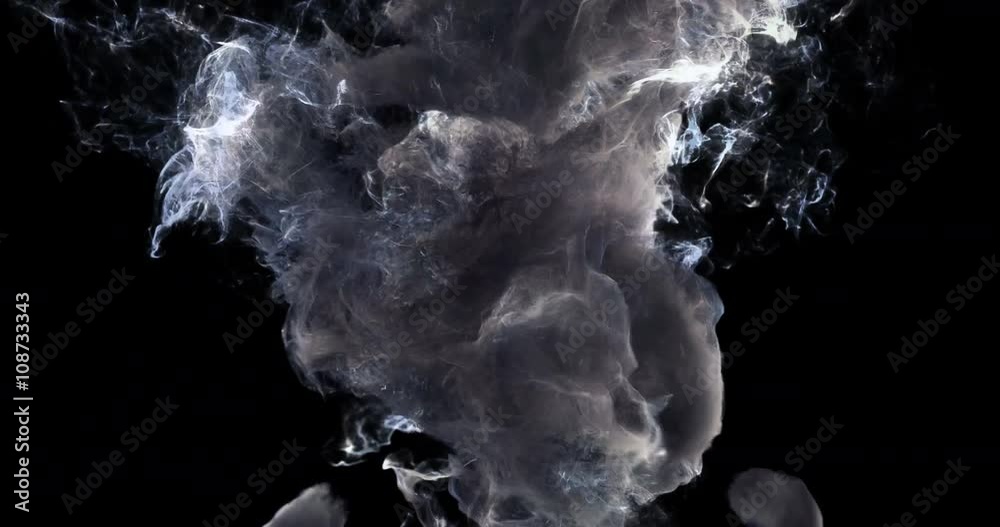 Motion Background VJ Loop - Noire Smoke Particles 4k + Matte